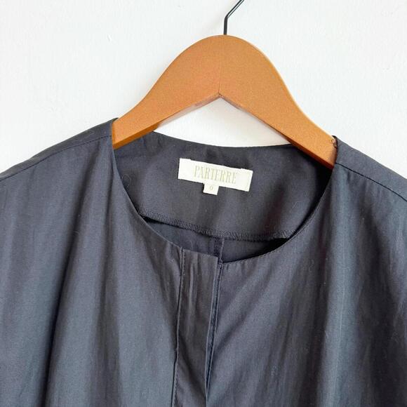 Elegant Black Button-Down Pleated Midi Dress by Partierre US Size 2-4 - Picture 5 of 9